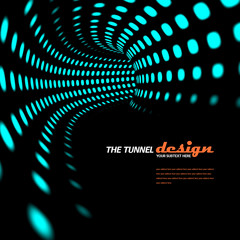 Retro abstract tunnel background with copy-space