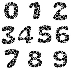 alphabet, black color - part eight - numbers
