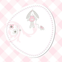 Baby shower invitation with copy space