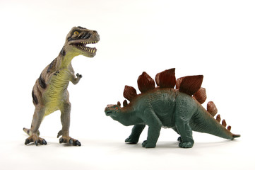 Two Toy Dinosaurs