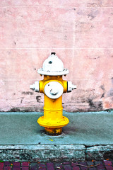 Fototapeta na wymiar yellow fire hydrant