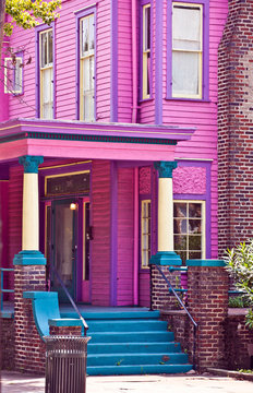 pink Southern Mansion