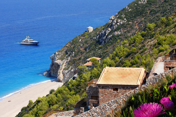 Fototapeta premium Beautiful coast of Greece, Lefkas Island