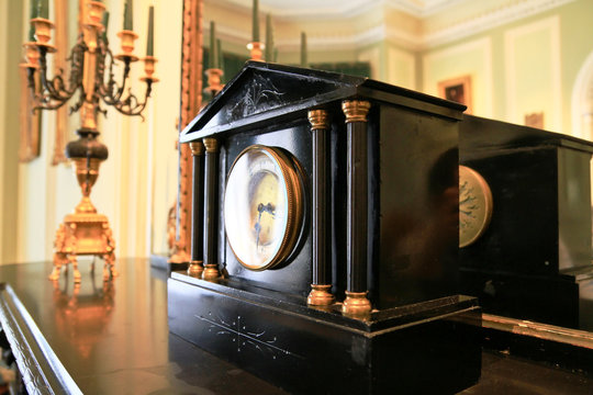 Old clock in the interiors of Kylemore Abbey