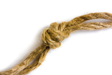 knot tied by a rope