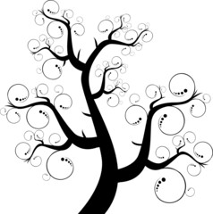 Абстрактный силуэт дерева