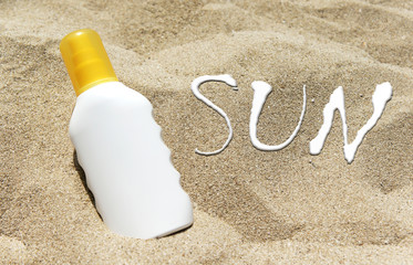beach suncream sun