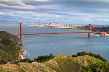 Golden Gate and San Francisco city view
