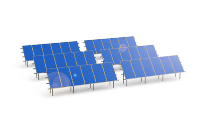 Photovoltaikanlage mit Sonneneinstrahlung
