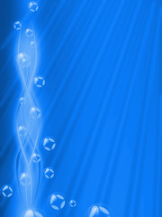 Абстрактный фон из спирали и шаров