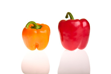 Isolated on white paprika