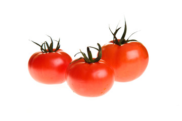 Tomatoes isolated on white