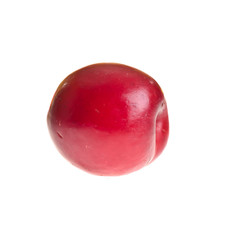 Plum on white isolated background