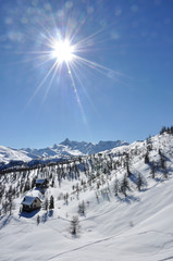 Naklejka premium vacances d'hiver 25