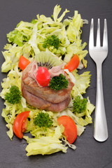 Schweinefiletmedaillon mit Leberwurstcreme