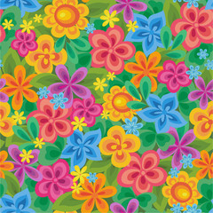Cute floral seamless background
