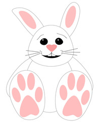 white rabbit illustration