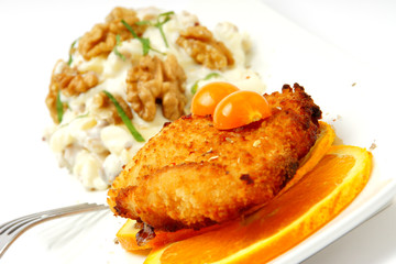 walnusskartoffelsalat mit cordon bleu #4