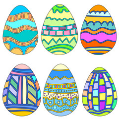 Colorful easter egg collection
