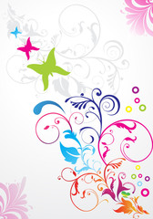 abstract colorful floral background