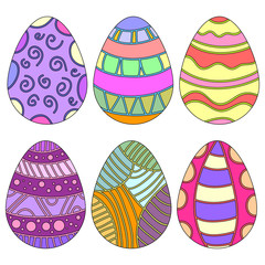 Colorful easter egg collection