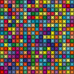Seamless multicolor gradient squares background