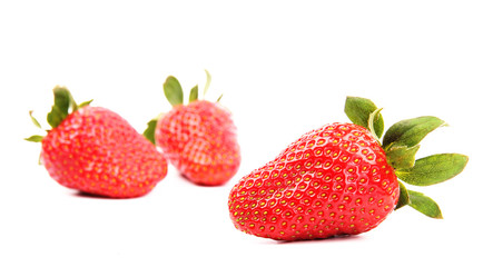 Strawberries isolated on white background