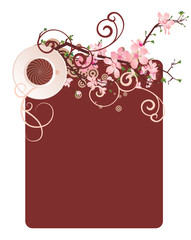 coffee cup with blossoming cherry