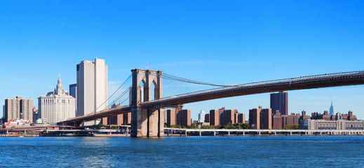 Fototapeta na wymiar New York City Brooklyn Bridge panorama