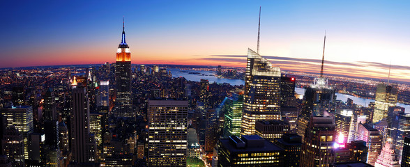 New York City Manhattan skyline aerial view