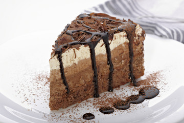 cream chocolate cake sweet food