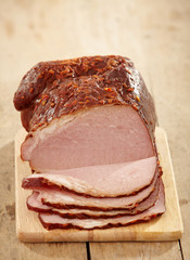 meat on wooden cutting board