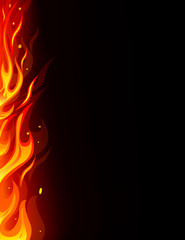 Fototapeta premium Fire card