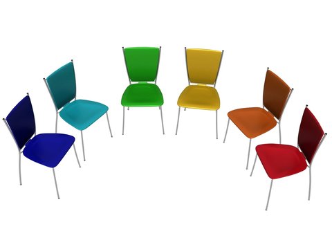 group of chairs costs a half-round