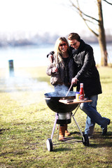 draussen grillen