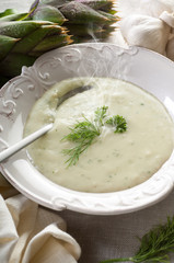 artichoke soup-zuppa di carciofi