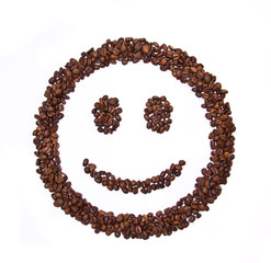 Smile shaped coffee beans