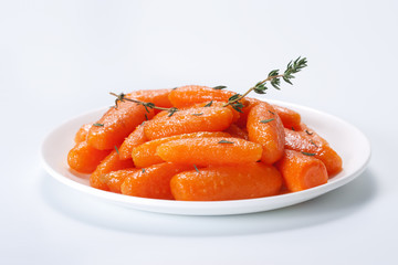 Honey glazed baby carrots