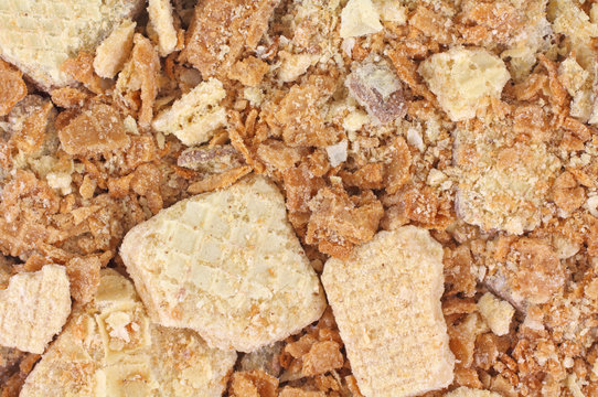 Close View Of Crushed Cookies