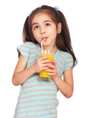 Girl drinking juice © DenisNata