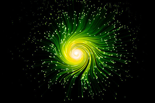 Abstract green telecommunications swirl