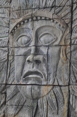 Fototapeta na wymiar Aztec carving