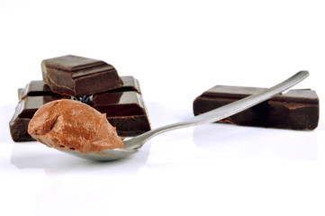 La cuiller de mousse au chocolat