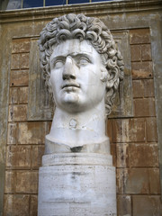 Giant Head of Apollo in Rome Italy