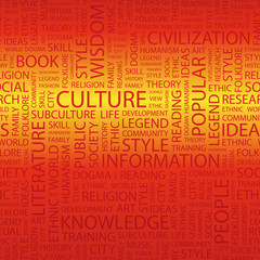 CULTURE. Illustration with different association terms.