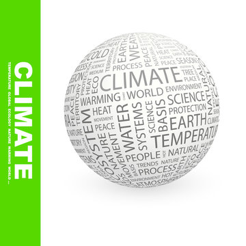 CLIMATE. Illustration with different association terms.