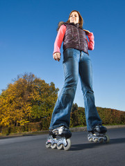 Rollerblading girl