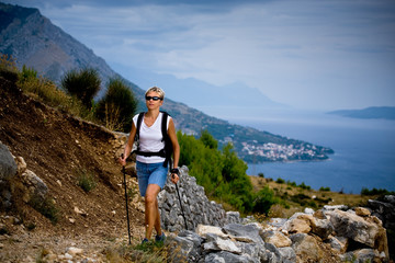 hiking to the peak