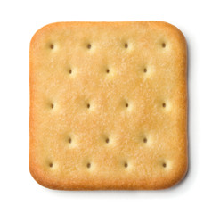 Saltine soda cracker isolated on white