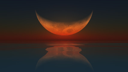 Reflected Moon